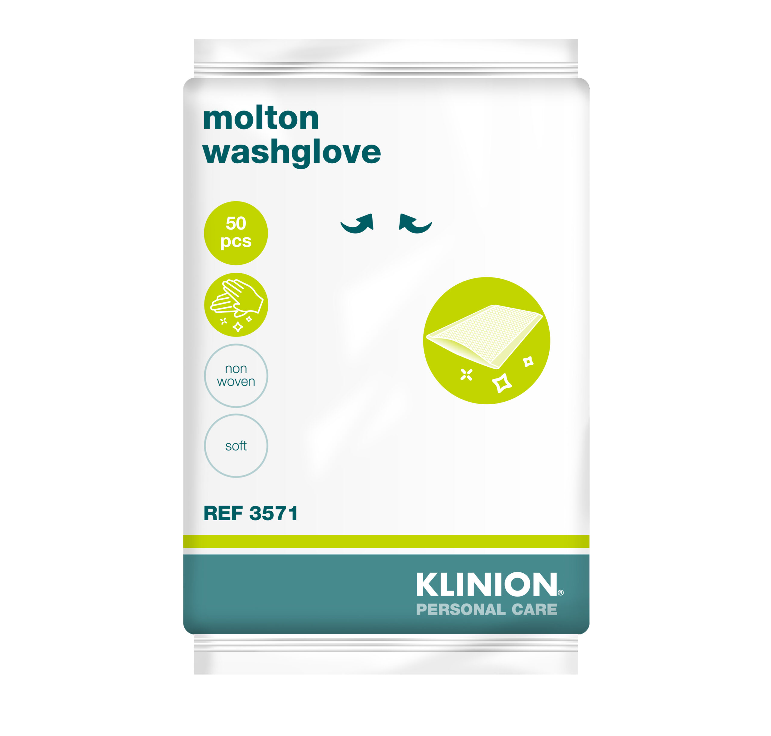 Klinion – Personal Care – Disposable Washand Molton – 50 stuks